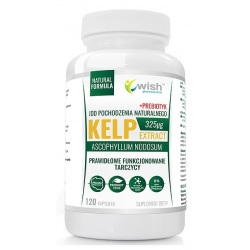 Kelp Jod Naturalny 325mcg + Prebiotyk 120kapsułek Produkt Vege